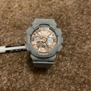 TWO unisex G Shock Watches (white and silver)